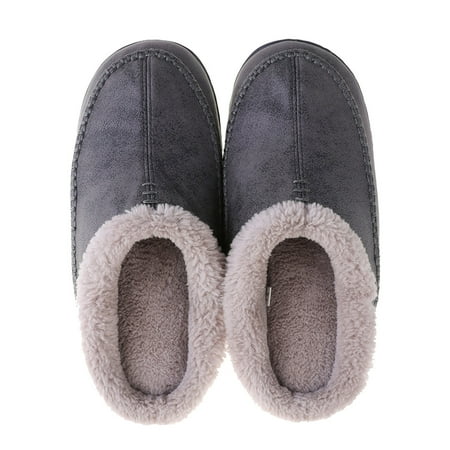 

Hinvhai Home Slippers for Men Clearance Cotton Slippers Men s Winter Indoor Warmth Thick Soled Household Plush Shoes Blue 42(42)