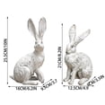 thumbnail image 3 of Resin Simulation White Long Eared Bunny Ornament, 3 of 7
