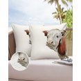 thumbnail image 6 of Outdoor Throw Pillow Cover Watercolor Farm Funny Cow Animals Pattern Waterproof Cushion Covers 2 Pack White Pillow Cases Home Decoration for Patio Garden Couch Sofa, 6 of 6