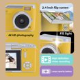 thumbnail image 4 of NFTIGB Digital Camera 4K 48MP 18x Zoom Auto Focus 2.4 Inch Screen Built in Fill Light Compact Students Camera for Daily Travel Yellow 5.5 inches / 14 cm, 4 of 9