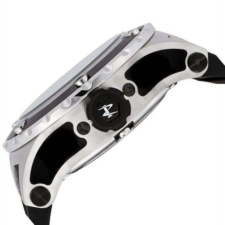 Invicta Men s 6177 Reserve Collection GMT Stainless Steel Black Rubber Watch Walmart