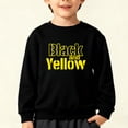 thumbnail image 2 of Black and Yellow Sweatshirt, Long Sleeve Oversized Casual Fashion Graphic Pullover Tops For 𝓴𝓲𝓭𝓼,100cm, 2 of 5