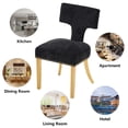 thumbnail image 3 of HUTWIFE Home Contemporary Adult Chenille Dining Side Chairs, Black (Set of 2), 3 of 12