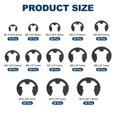 thumbnail image 2 of Uxcell 450 Pcs E-clip External Retaining Rings, Manganese Steel Snap Ring Kit, Black, 2 of 6