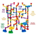 thumbnail image 3 of Marble Genius Marble Run Extreme Set - 145 Complete Pieces + Free Instruction App (125 Translucent Marbulous Pieces + 20 Glass Marbles), 3 of 5