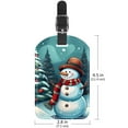 thumbnail image 6 of Square 2Pack PU Leather Christmas Snowman Cruise Luggage Tag with Privacy Cover and Name ID Tag for Travel Handbags Backpacks Luggage Tags, 6 of 6