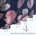 thumbnail image 6 of Pioneer Flower Floral Print Pattern Shower Curtain 84"x72" ,Bathroom Decorative Shower Curtains Set with 12 Hooks,Modern Waterproof Washable Shower Curtain, 6 of 6