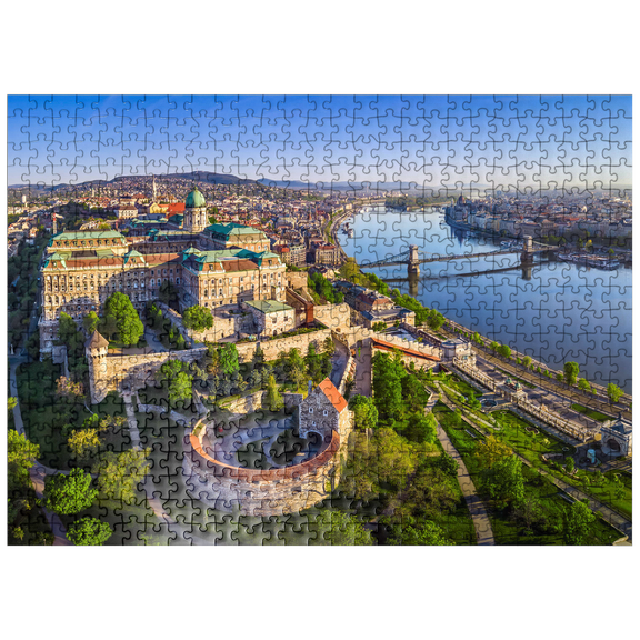 MyPuzzle - Castle Palace In Budapest, Hungary, Unesco World Heritage Site - Premium 500 Piece Jigsaw Puzzle for Adults