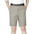 thumbnail image 2 of Yuyuzo Mens Dress Pants Casual High Waisted Straight Leg Flat Front Solid Color Office Work Shorts, 2 of 4