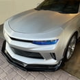 thumbnail image 3 of Ikon Motorsports Front Bumper Lip Spoiler Lower Air Dam Chin Splitter Bodykit Replacement Compatible With 2016-2018 Chevrolet Camaro Xtreme Style PU Polyurethane Unpainted Black, 3 of 5