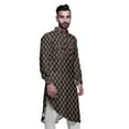 thumbnail image 3 of Atasi Mandarin Collar Printed Rayon Traditional Kurta For Men Casual Shirt, 3 of 6