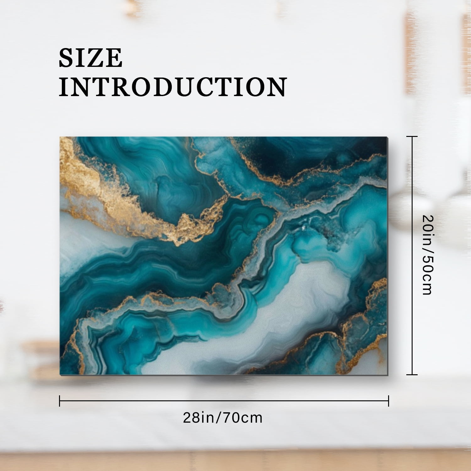 Stove Top Covers for Electric Stove, Abstract Blue Green Marble Print Heat Resistant Cooktop Protector, Waterproof Oilproof Dustproof Square Mat for Kitchen RV (28×20 Inch)