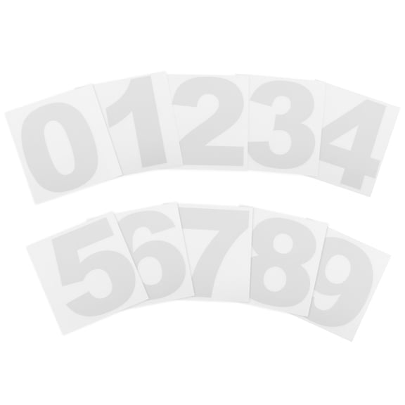 Uxcell 4 Inch Reflective Number Stickers 0-9, 2 Set Vinyl Mailbox Number Self-Adhesive, Reflective Silver
