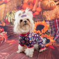 thumbnail image 4 of Halloween Pet Pajamas for Dogs Pumpkin Skeleton Dog Jumpsuit Pet Costumes Apparel Doggie Onesie Holiday Party Outfits, 4 of 7
