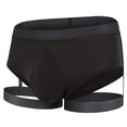 thumbnail image 3 of khonts,Men's Athletic Supporters Briefs Jockstrap Bikini Underpants Swimming Sexy Underwear Black M, 3 of 3