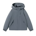 thumbnail image 2 of Levmjia Men's Waterproof Work Jacket Hooded Windbreaker Coat Outdoor Sportswear Breathable Rain Jacket with Pockets L-5XL Multiple colors to choose from Gray, 2 of 3