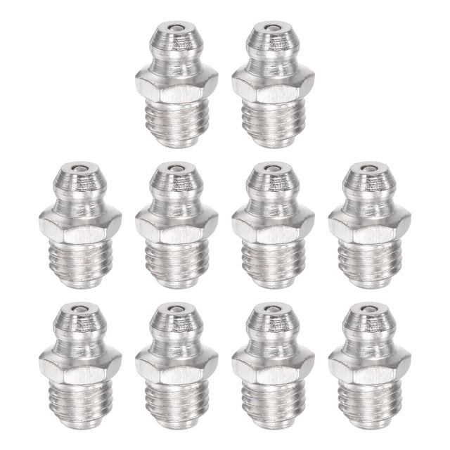 Unique Bargains Raccord Hydraulique Droit en Fer Nickelé Filetage M8 x 1mm Lot de 50