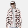 thumbnail image 2 of Balery Dachshund And Hearts Sudadera ligera de manga larga con capucha y protección solar UPF 50+ para hombre y mujer, ideal para pesca y running-X-Large, 2 of 7