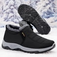 thumbnail image 6 of AUDeals Women's Waterproof Hiking Snow Boots Warm Fur Lined Ankle Boots Wide Toe Box Slip On Winter Shoes (Black, 9), 6 of 7