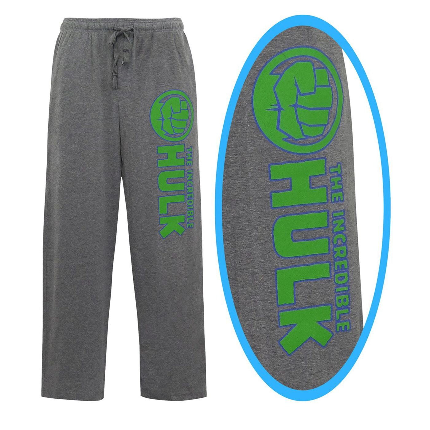 Incredible Hulk pjhulkincredfist l Large 36 38 Incredible Hulk Men Fist Pajama Pants Large 36 38