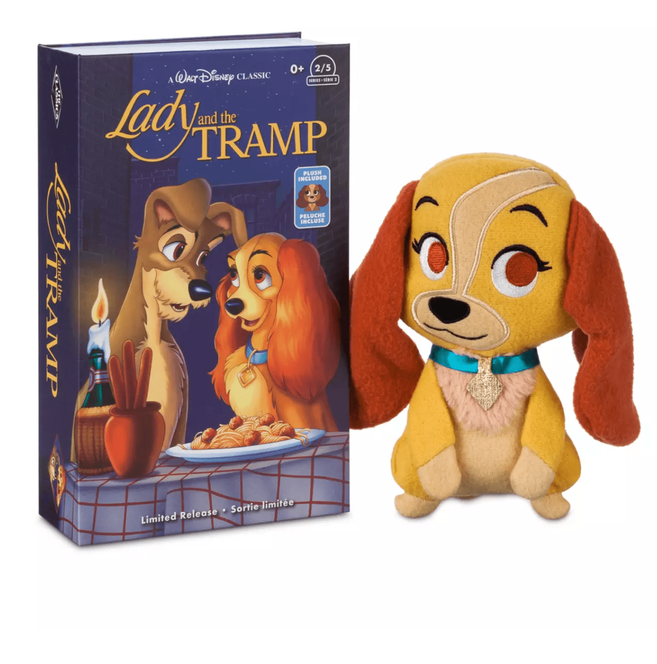 Lady & the Tramp Plush Toy Set, 15 in, Stuffed Animal, Disney