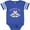 Football Blue and White, variant on Inktastic Grampy's Girl Heart Flowers Girls Baby Bodysuit