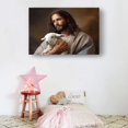 thumbnail image 2 of Jesus and Lamb Canvas Wall Art Modern Decoration Paintings for Living Room Wall Posters for Bedroom Vertical Pictures Giclee Artwork, 2 of 6