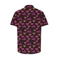 thumbnail image 5 of Yaoyar Men's Hawaiian Shirt Valentines Day Heart Short Sleeve Beach Button Down Causal Top Print Tropical Hawaii Shirts, 5 of 5