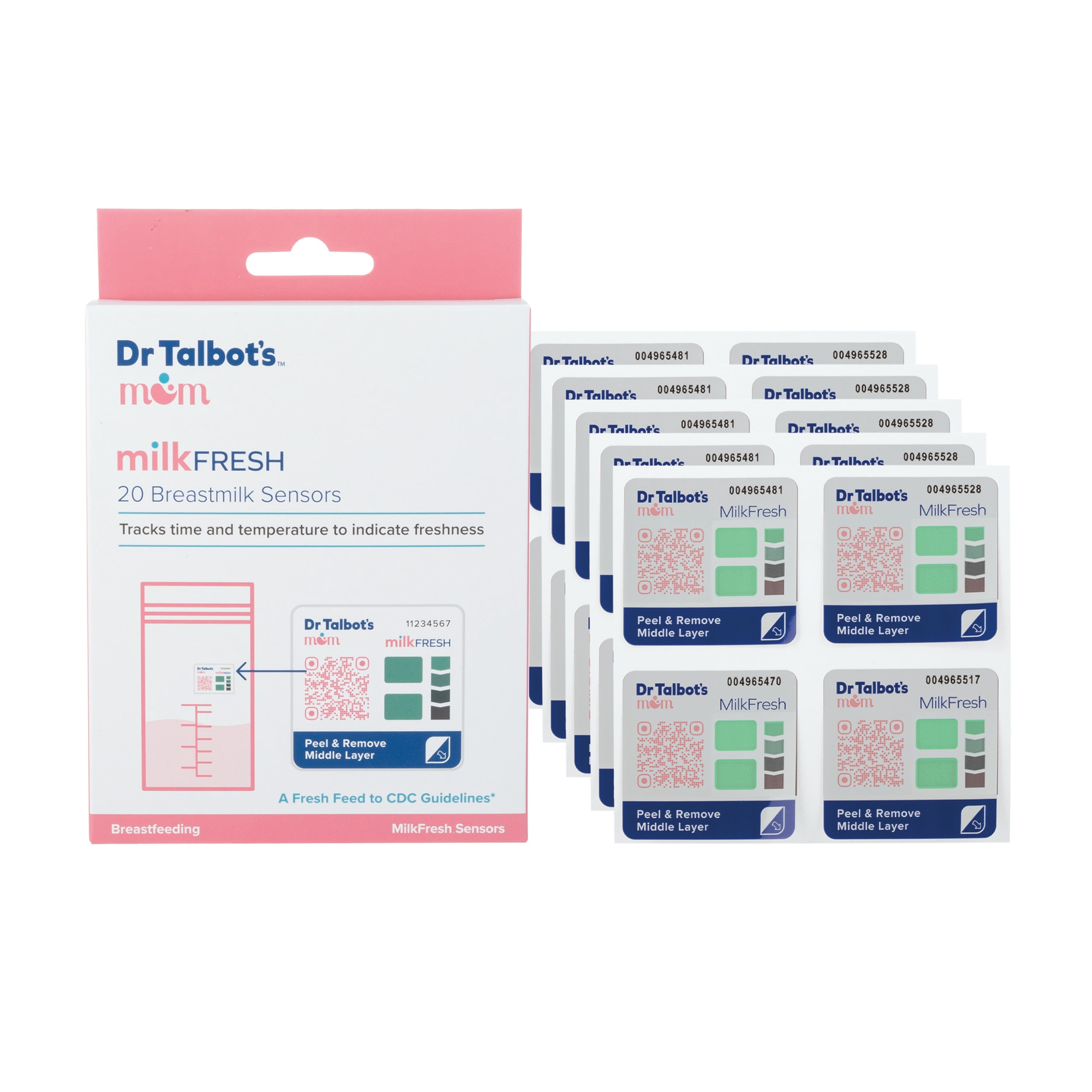 (3 pack) Dr. Talbot's Mom MilkFresh Breastmilk Freshness Sensors, 20 Count