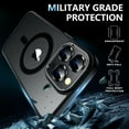 thumbnail image 5 of Beiyoyo for iPhone 14Pro(6.1) Case Magsafe, Magnetic Clear Phone Case with Screen Protector and Camera Cover, Electroplated Case for Women/Men (Black), 5 of 6