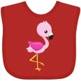 thumbnail image 3 of Inktastic Cute Flamingo, Baby Flamingo, Pink Flamingo, Bird Girls Baby Bib, 3 of 4