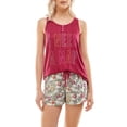 thumbnail image 3 of Secret Treasures Women's and Women's Plus Screen Print Tank and Short Set, 3 of 6