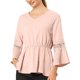 thumbnail image 1 of Blusa Top Peplum Allegra K Rosa XS, 1 of 6