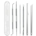thumbnail image 1 of Kit de herramientas para pedicura de uñas encarnadas, 7 piezas, kit de manicura de acero inoxidable, tratamiento para el cuidado de las uñas y corrección de alivio., 1 of 7