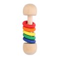 thumbnail image 4 of , Wooden Rattle, 360-degree  Soft Stimulating Sensory Child For Baby Four Rings,Five Rings, 4 of 8