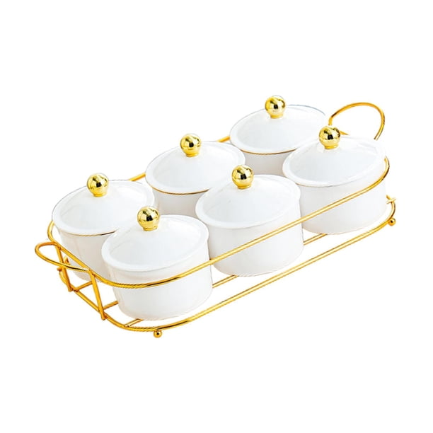 Bandeja para frutos secos con tapa, múltiples rejillas, platos de serpiente, caja de almacenamiento de alimentos, platos para servir divididos, plato 6 rejillas