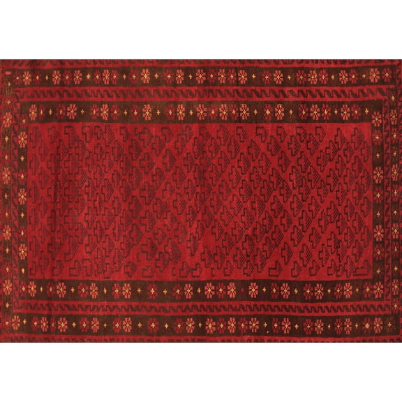 Ahgly Company Indoor Rectangle Southwestern Orange Country Area Rugs, 5' x 7'