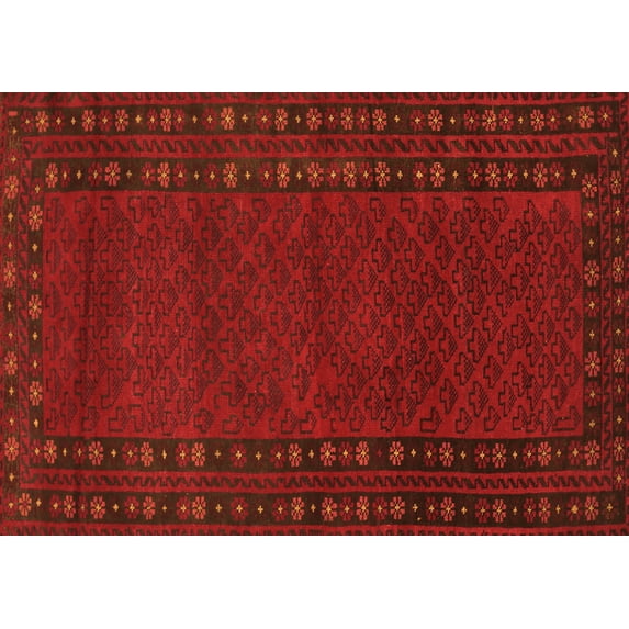 Ahgly Company Indoor Rectangle Southwestern Orange Country Area Rugs, 4' x 6'