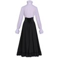 thumbnail image 5 of Women's Blouse Retro Stand Up Ruffle Long Sleeve Gothic Shirt Tops, 5 of 5
