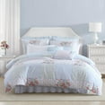 thumbnail image 1 of Laura Ashley - Comforter Set, Super Soft Bedding With Matching Shams, Includes Bonus Throw Pillow Covers, Chic Room Decor (Hope Patchwork Blue, Full/Queen), 1 of 4