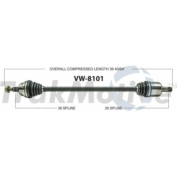CV Axle Shaft Fits select: 2006-2010 VOLKSWAGEN NEW BEETLE