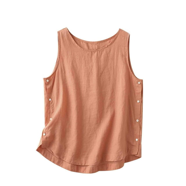 Birdeem Débardeur pour Femmes Mode Décontractée Été Confort Couleur Unie Col Rond Sans Manches