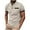 Khaki, variant on Men's Casual T-Shirts Lapel Button Blouses Top Waffle Knit Solid Color Shirts Summer Short Sleeve Solid Color Pullover Tops