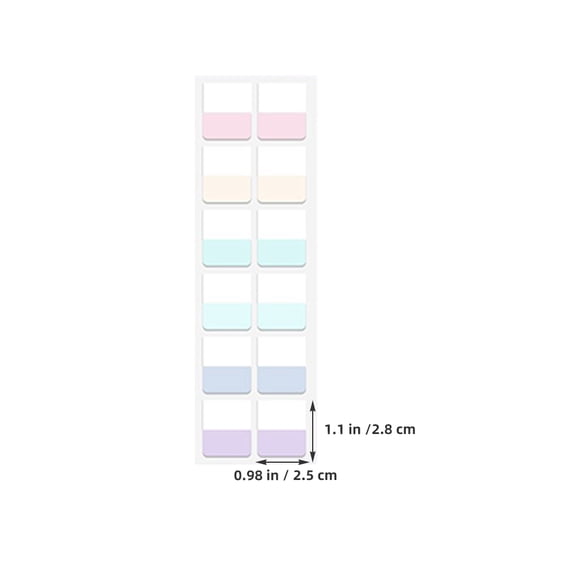 Homoyoyo Sticky Index Tabs Rectangle Color Coding Labels 360Pcs 1.1X1In