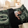 thumbnail image 5 of jejeloiu Beige Wreath Initial J 7-Piece Twin Bedding Sets For Kids,Golf Sport Games Theme Bedding Comforter Set For Boys,Black Reversible, 5 of 7