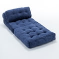 thumbnail image 5 of Folding Sofa Bed, Convertible Sleeper Chair with Pillow Foldable Mattress with Back Support, Portable Fold Out Chair Bed Comfy Floor Sofa Lounge for Living Room Bedroom, Single (Blue), 5 of 11