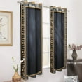 thumbnail image 3 of Black Gold Marble Study Room Living Kitchen Bedroom For Blackout Curtain Printed 2 Panels, 3 of 6