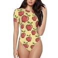 thumbnail image 2 of Picia Apple Womens One Piece Swimsuits Modest Tummy Control Bathing Suits Lace Up Slimming Swim Suit-Large, 2 of 9