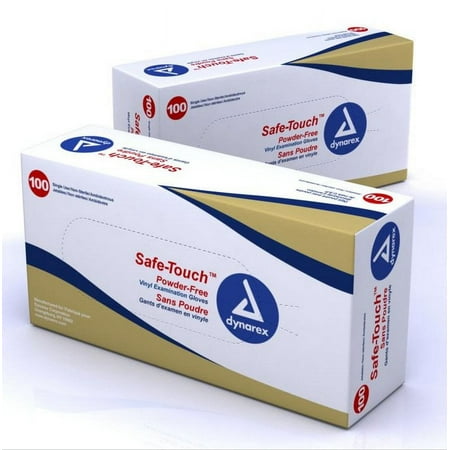 Safe-Touch Exam Glove Small NonSterile Vinyl Standard Cuff Length Smooth Clear Not Chemo Approved, 2611 - CASE OF 1000