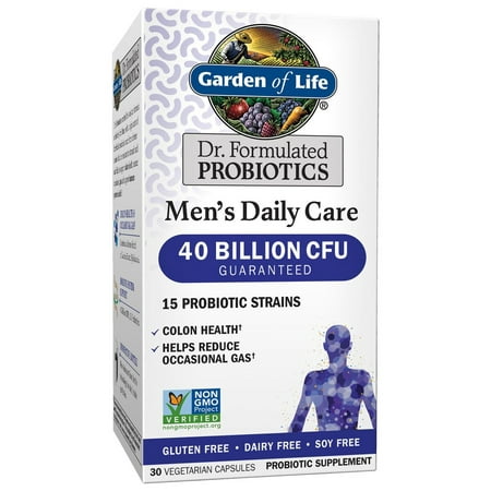 Garden of Life Dr. Formulated Men's Daily Probiotics, 40 Billion CFU, 30